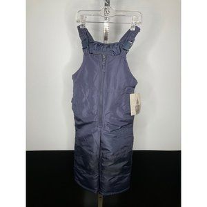 Nwt London Fog Kids Unisex Blue Snow Pants Bib Zip Up Size 4T